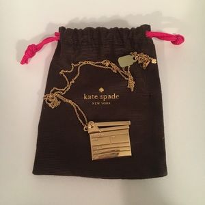 Kate Spade NWT gold director’s clap board necklace